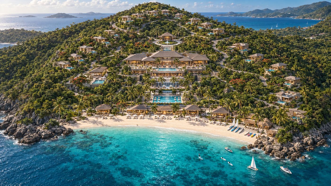 Ultra-luxury beachfront resort